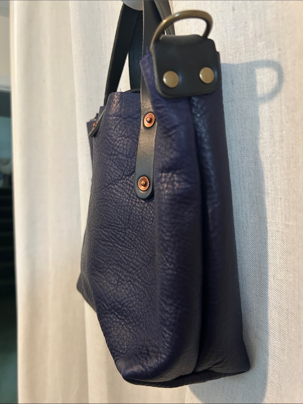 Go Forth Goods mini Avery Tote Violet leather - Picture 3 of 9
